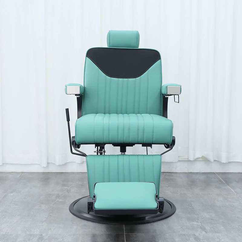 High End Hairdressing Salon Shop Styling Shaving Chair Modern Luxury Heavy Duty Electric Massage Barber Chair for Men