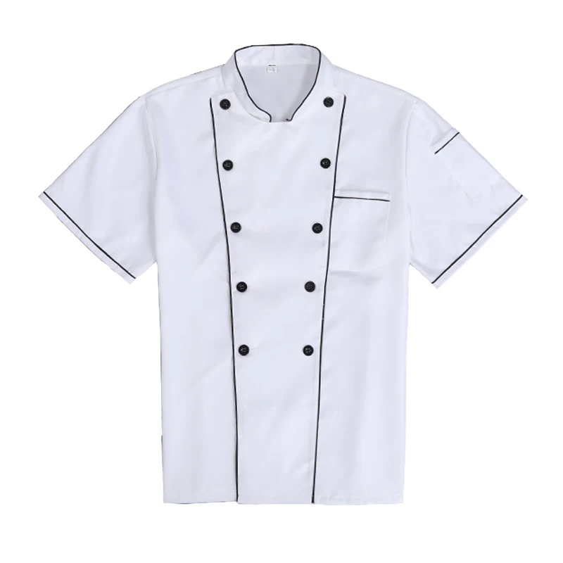 Chef Uniform Hotel ร้านอาหาร Canteen Kitchen เสื้อหลังเชฟ Uniform แขนยาว Breathable Men และผู้หญิง