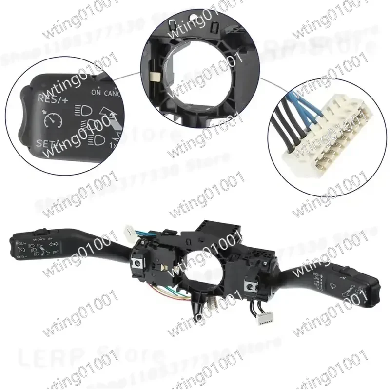 for X-T 5K0953513S Multifunction Stalk Switch with Cruise Control Turn Signal Wiper Fit VW Touran Golf Plus MK6 Caddy Octavia