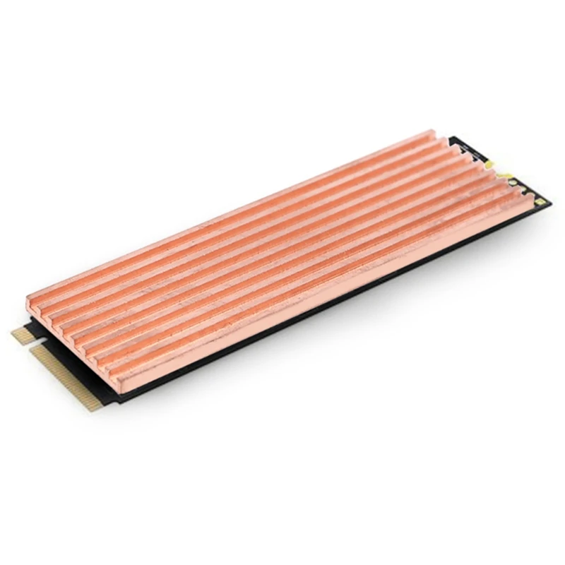 Pure Copper Heatsink Cooler Heat Sink Thermal Conductive Adhesive For M.2 2280 PCI-E NVME SSD 2Mm