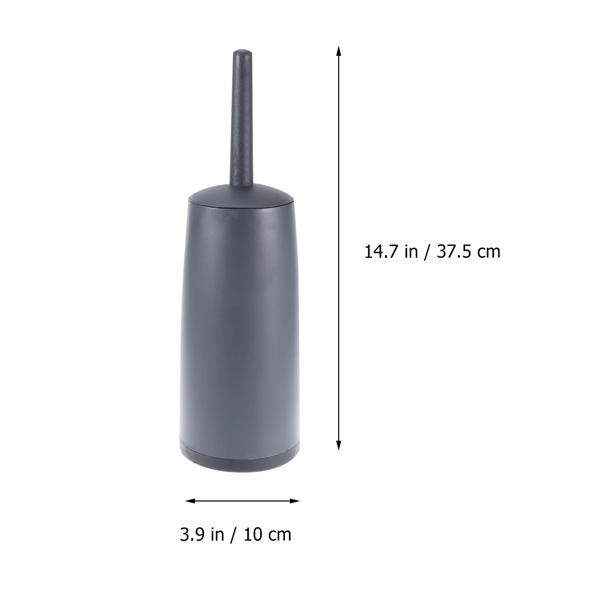 مجموعة حامل فرشاة المرحاض، مقبض أسود سميك طويل، شعيرات ناعمة، غطاء مقاوم للرذاذ للاستخدام في الحمام والمنزل والفندق والمكتب #4