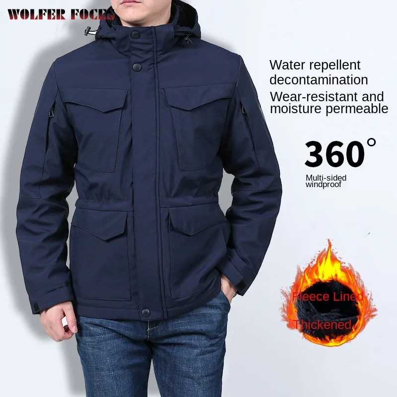 

Winter Parkas Jackets For Men Heating Motorcycle Jacket Tactical Clothing Custom Camping Fashionable Men's Bigsize Coat Autumn