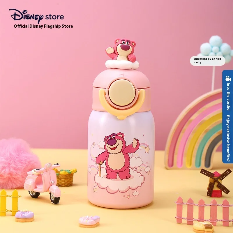 Disney Official Strawberry Pooh Winnie The Bear'S Soft And Cute Big Face Thermos Cup Is A Gift For Girls With High Value