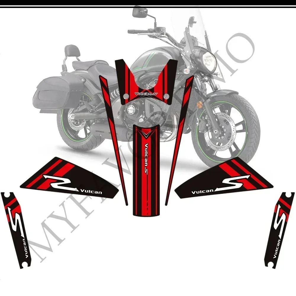 VN650 For Kawasaki VULCAN S 650 Motorcycle Tank Pad Oil Gas Fuel Protector Fairing Fender Windshield Adhesive Stickers Decals