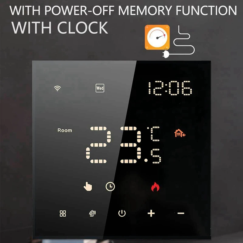 Top Deals Tuya Wifi Smart Thermostat Floor Heating Thermostat Smart Home Electric Heating Voice Control Led Color Screen