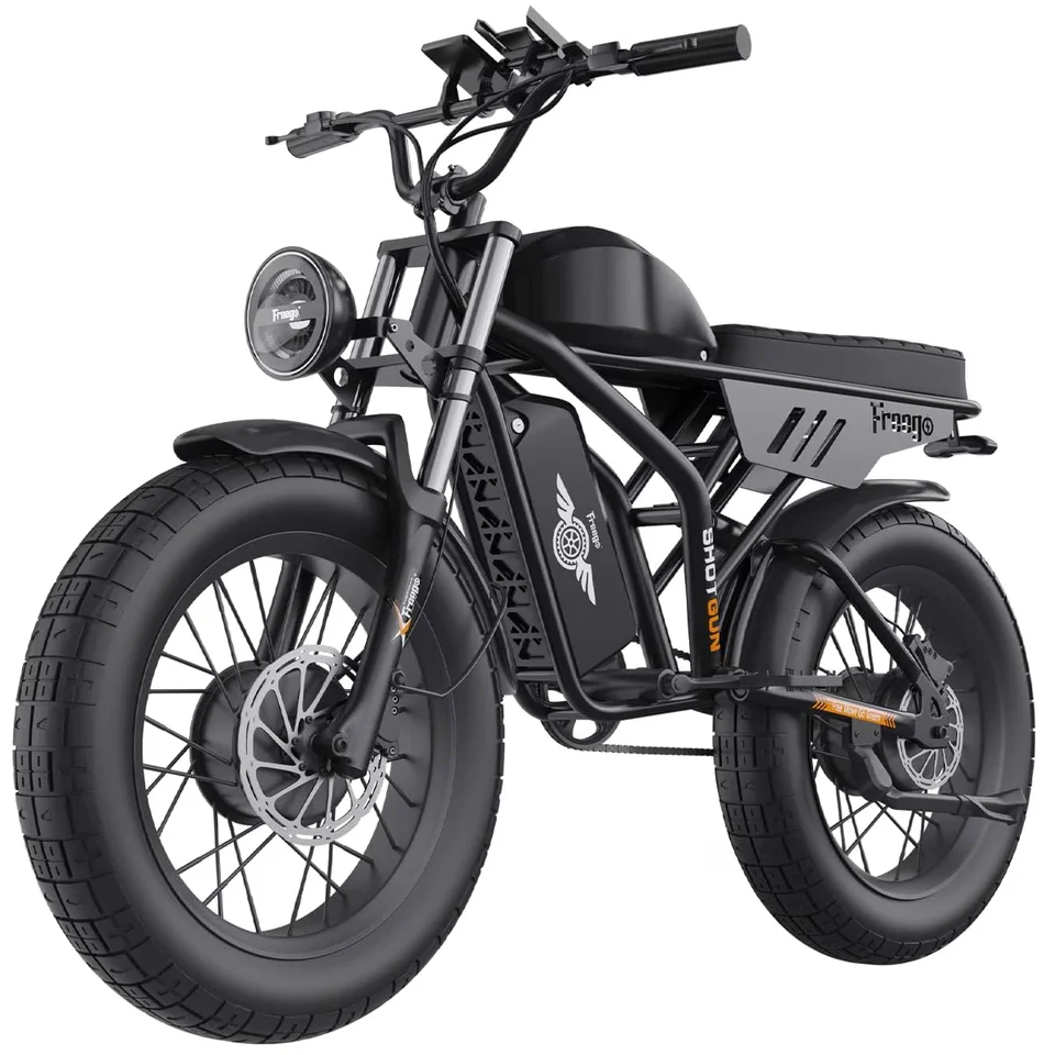 Freego Electric Mountain Bicycle Dual Motor&Dual Battery 2000W 48V/55Ah 20"x4.0" Fat Tires Off-Road Ebike 34MPH/103 Miles image 2
