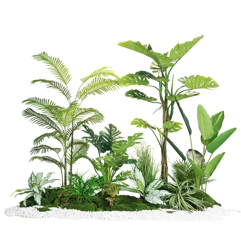 Simulated plants Large potted plants Nordic green plants Indoor and outdoor landscape window landscaping decoration