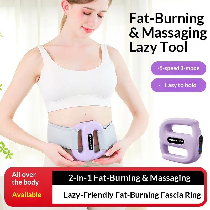 

Massage Ring Slimming Belt Handheld Wearable Multi Functional Body Fat Burning Shaping For Abdomen Waist Muscle Relaxation