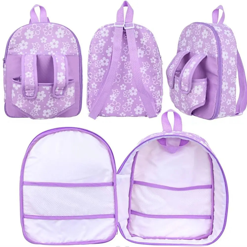 Fashion 12-inch Doll Doll Backpack Handbag Large Capacity Comforting Doll Backpack Portable Lightweight Doll Accessory Backpack