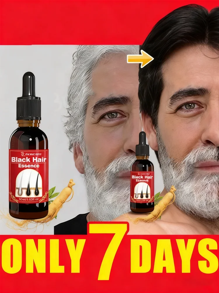 

[Turning hair to black in 7 days] Natural white hair to black hair essence, ginseng extract, prevents graying, strengthens hair
