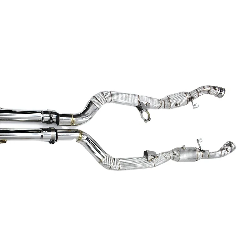 Head Section High flow Pipes Exhaust Pipes branch downpipe Exhaust Pipe with catalyst For Mercedes Benz S65C/S65 COUPE 6.0T