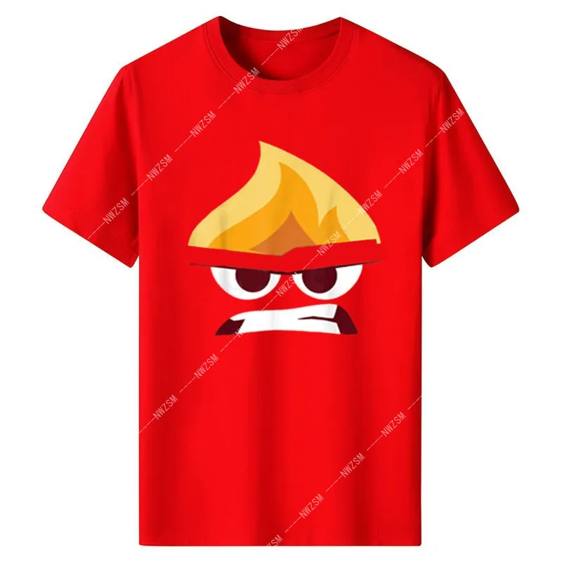 Summer Inside Out T Shirt Kids 2 Boys Cartoon T-shirt Short Sleeve Top Tee Shirt Funny Clothes Girls Family Women