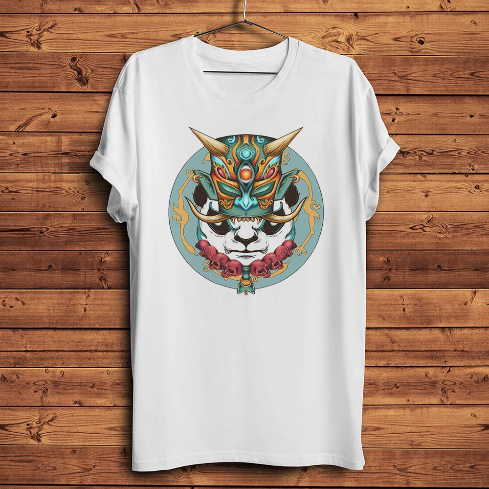 China Mysterious Sanxingdui Ruins Bronze Mask Panda Funny Artistic TShirt Men Short sleeve Casual T Shirt Streetwear Unisex Tee