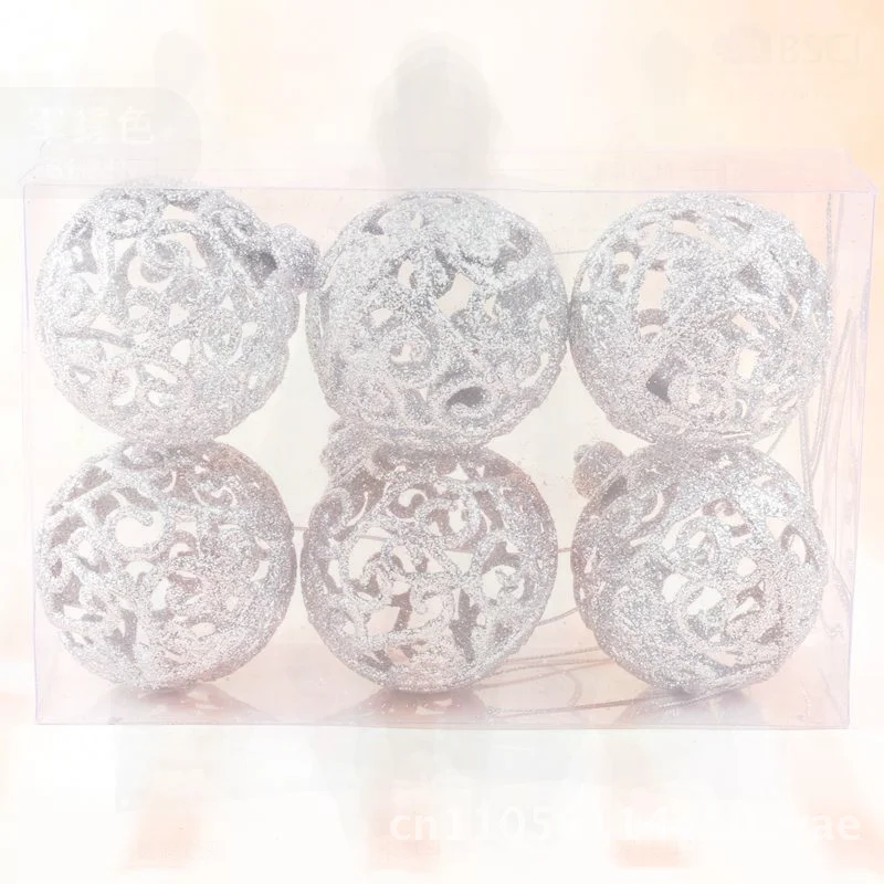 

Рождественское полое украшение специальной формы для рождественской елки, трансграничное популярное взрывное праздничное украшение, пластик 6 см