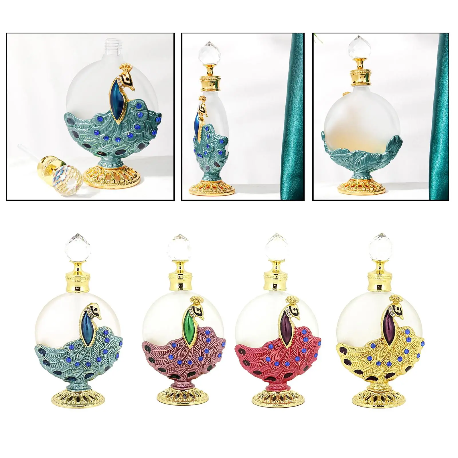 ขวดน้ำหอมเปล่าเติมได้แบบพกพาแก้ว30มล. กันรั่วใช้ง่าย