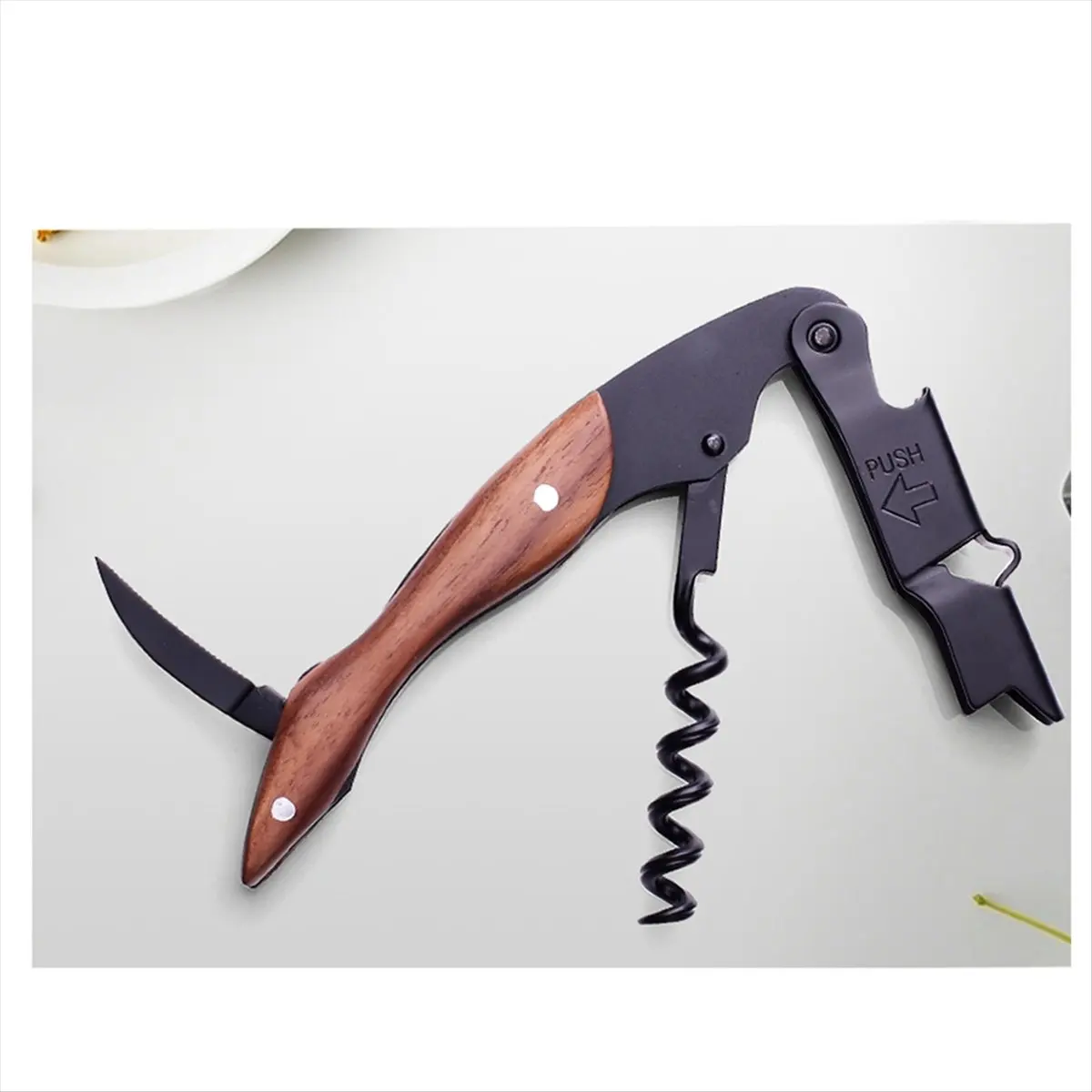A67T NEW Wine Opener Professional Corkscrews for Wine Bottles with Foil Key for Servers, Waiters, Bartenders and Home Use