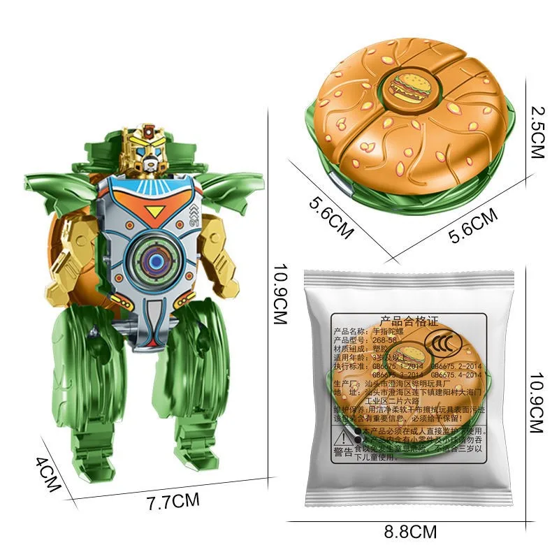 Criativo robô transformação comida fidget spinner mão spinner brinquedos antiestresse alívio do estresse adulto brinquedos sensoriais para crianças presente