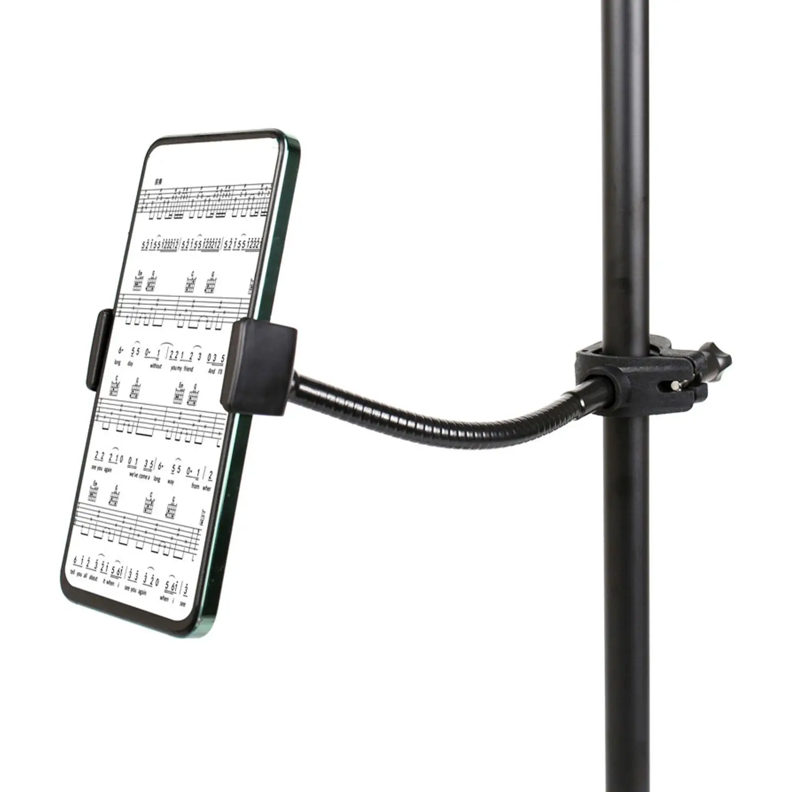 

Mic Stand Phone Holder Smartphone Mount,Adjust,Gooseneck Pole,Phone Holder for Mic Microphone Music Stand for Any Smartphones