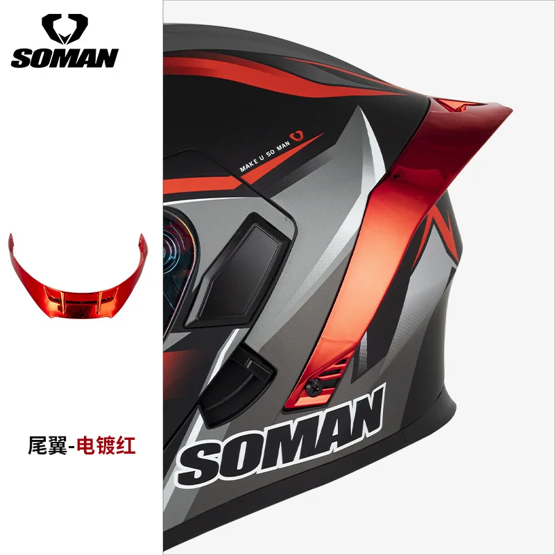 SOMAN Helmet Rear Spoiler For SM955-S SM955 955 Decoration Casco Moto Headwear Motorcycle Accessories