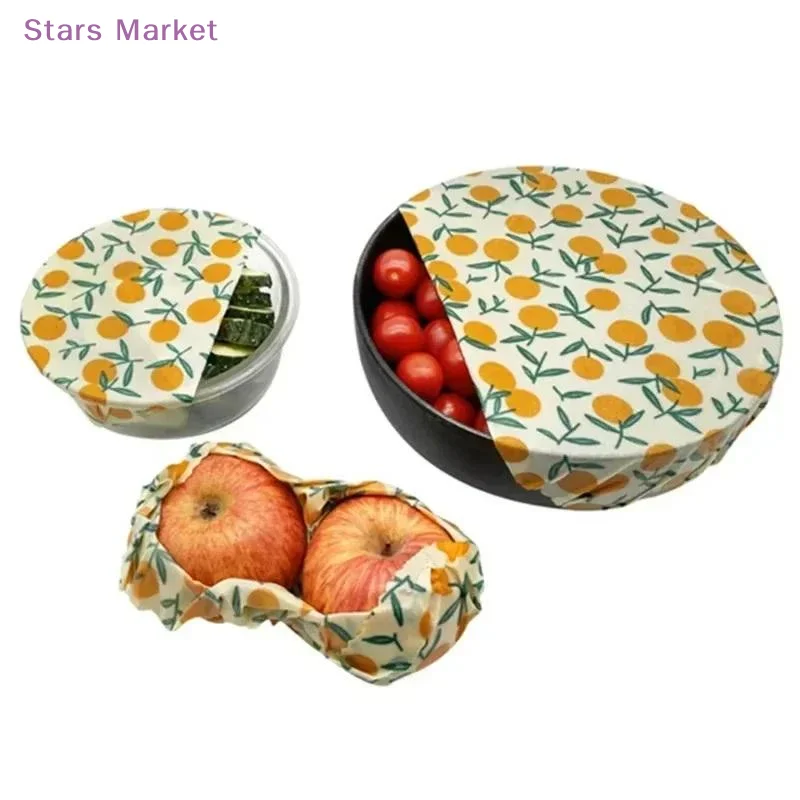 Beeswax Food Wrap Eco Friendly Kitchen Wrap Replacement Organic Natural Bees Wax Reusable Mixed Pattern Beeswax Wraps Bowl Cover