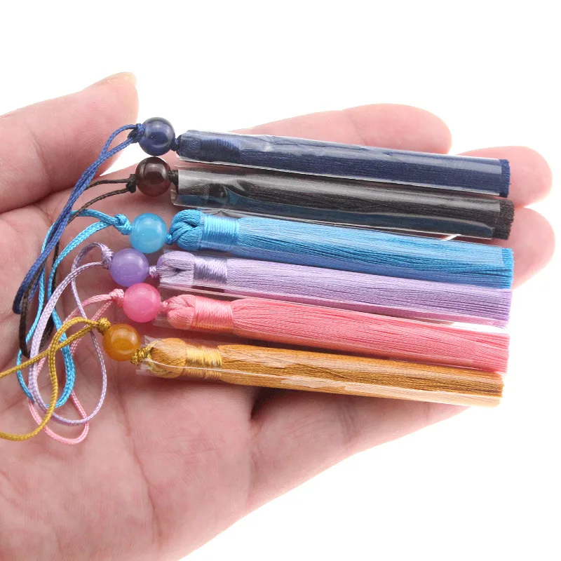 3-15Pcs 7cm Hanging Rope Silk Tassel Fringe For DIY Crafts Key Chain Earring Hooks Pendant Jewelry Making Supplies Accessories