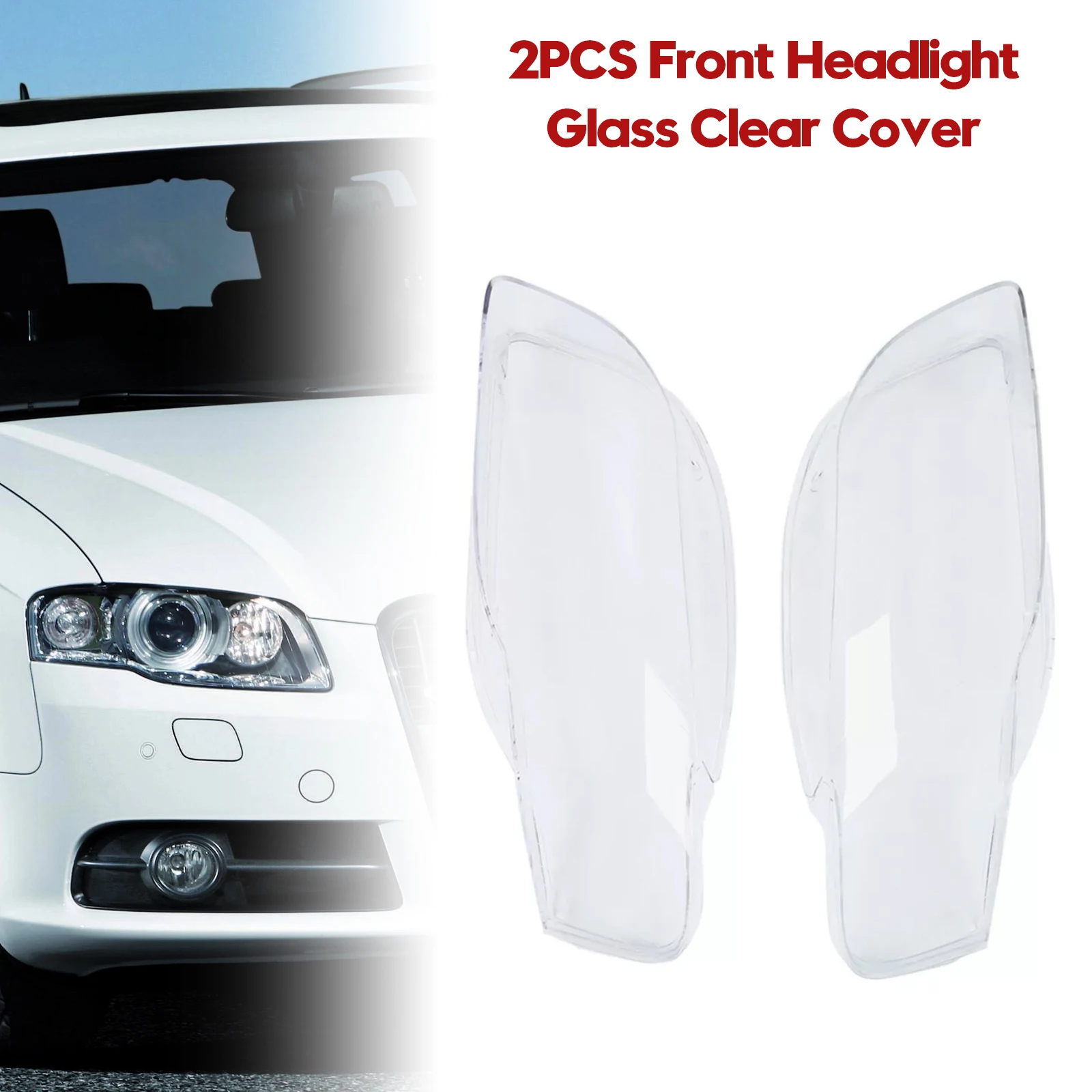 

Artudatech 2 шт. прозрачные стеклянные крышки передних фар для Audi A4 B7 8E 2005 2006 2007 2008