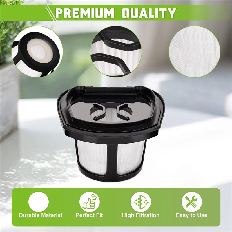 Substituição de filtro de vácuo manual a24p para filtro de borracha de cabelo de animais de estimação bissell 2284w 2390 2389 2390a, peças 1614212 1614203