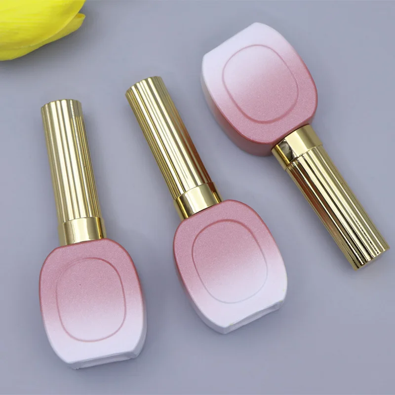 10pcs Nail Polish Bottle Electroplating Frosted Pink Spray Color Gradient 15ml Glass Bottle