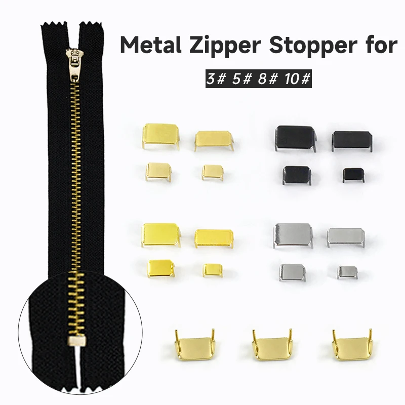 

50/100Pcs 3#5#8#10# Non-slip Nylon Zipper Stopper Garment Zippers Tail End Lock Closure Zips Repair Kits DIY Sewing Accessories