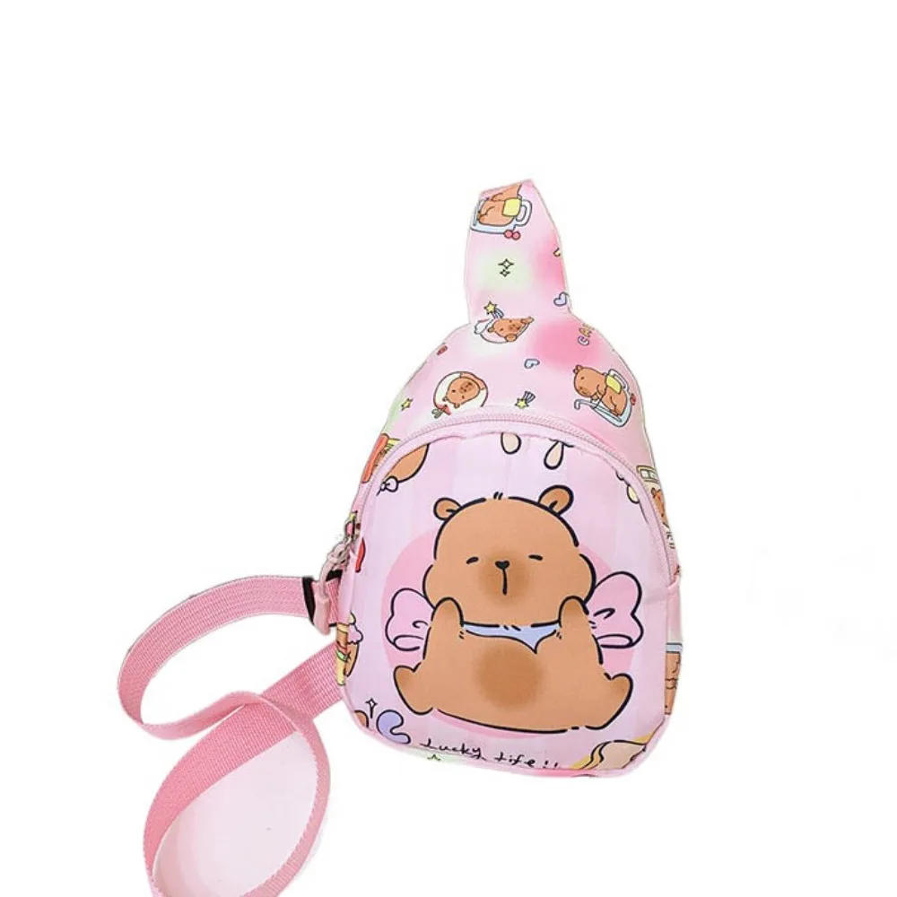 

Multifunctional Nylon Capybara Chest Bag Large Capcity Casual Cartoon Shoulder Bag Portable Crossbody Bag Holiday Gift