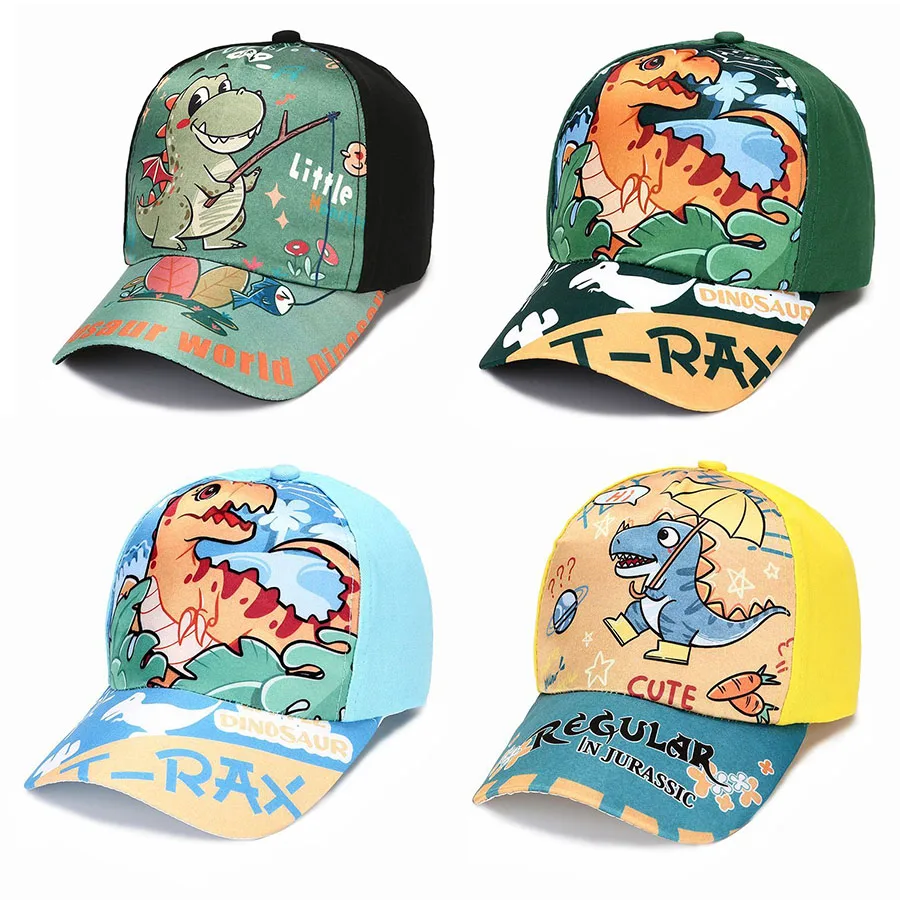 

Children's cartoon dinosaur hat boy printed duck hat girl Korean cute baseball hat all sun hat with sun protection