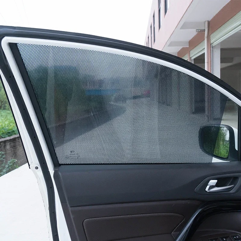 Car window shade, electrostatic fiber film, UV protection privacy shade sticker, reusable vehicles and SUVs