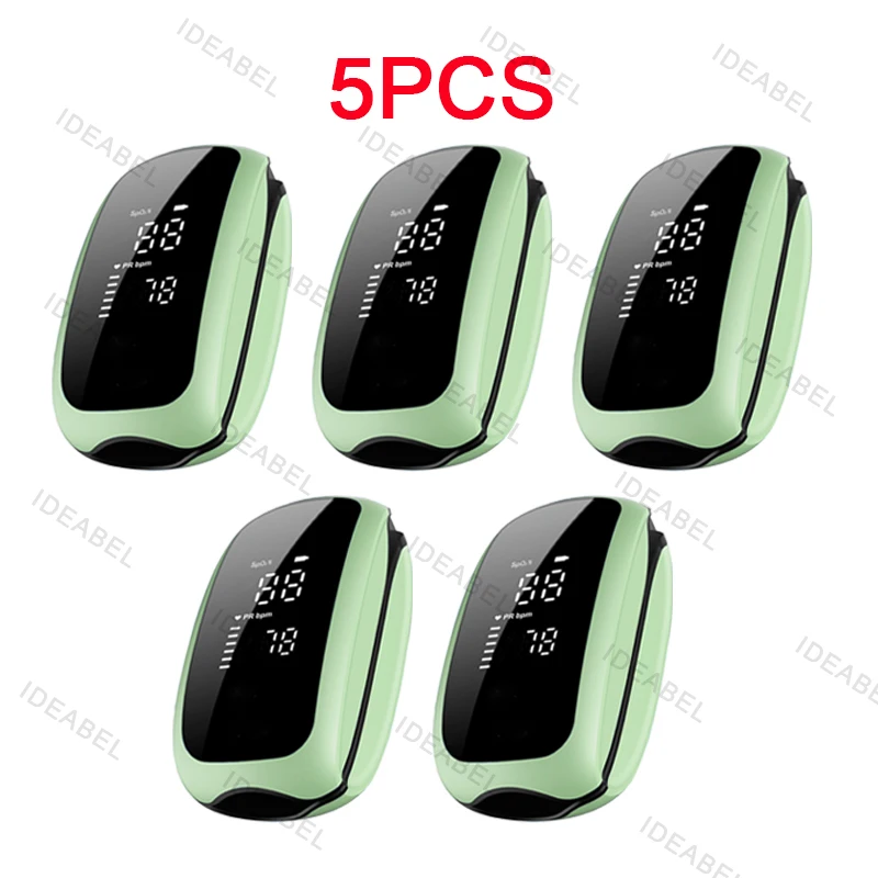 

5PCS Rechargeable Medical Oximeter Strap Lanyard Fingertip Pulse Oximeter Blood Oxygen Saturation Monitor Digital LED Display