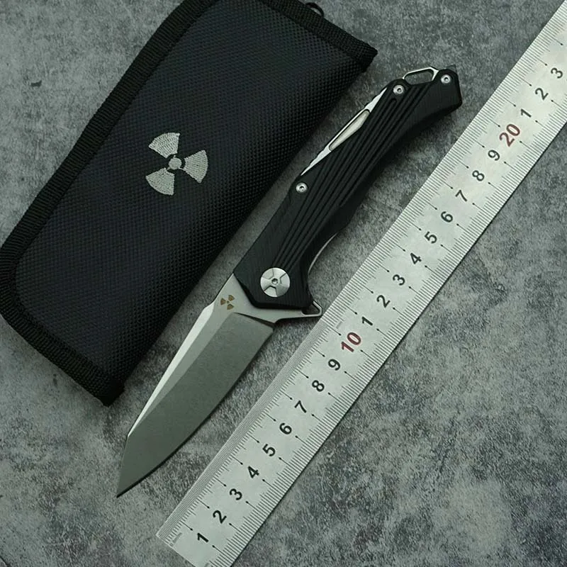 LEMIFSHE JK3287G Folding Knife Real D2 Blade G10 Handle Outdoor Camping Kitchen Survival Multi functional Pocket EDC Tool