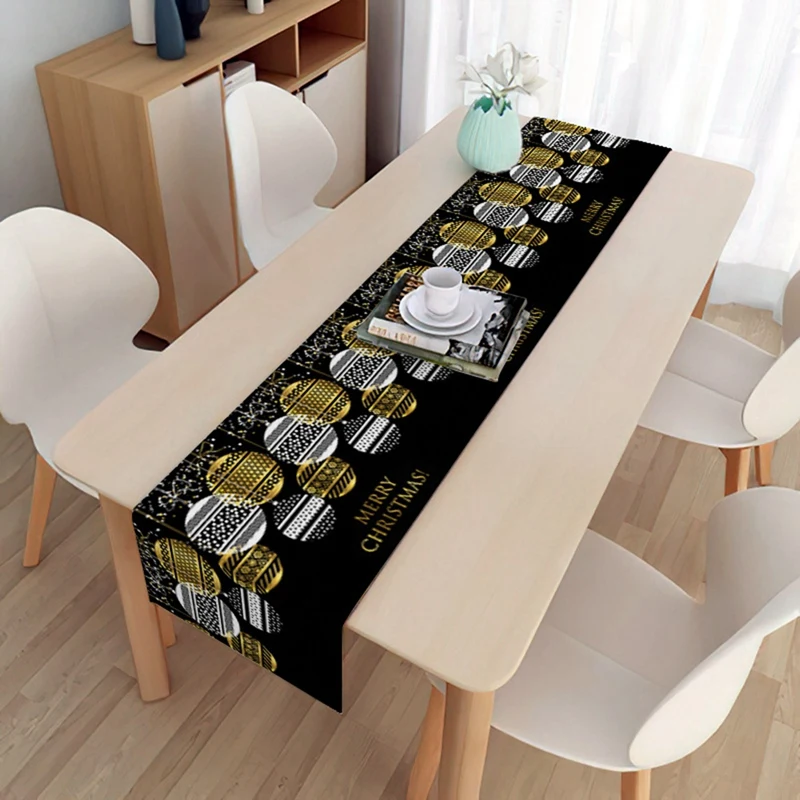 Table Runner Decorative Cloth Table Cloth Household Holiday Gift Long Table Mat Dustproof Tablecloth 3 Sizes for Dinner Party