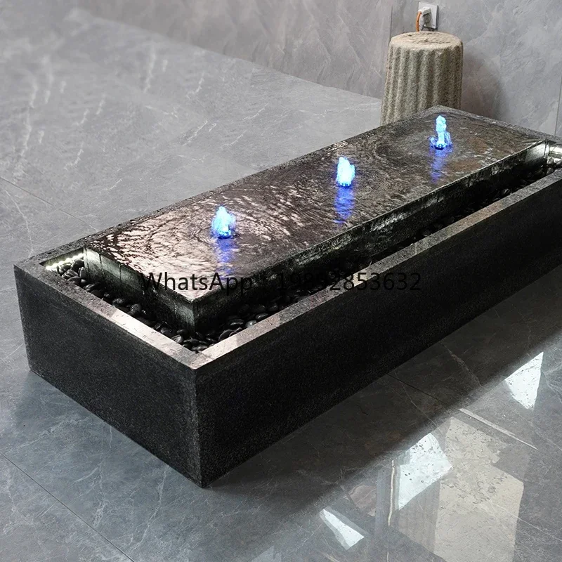 FF Flowing water fountain courtyard water feature modern simple living room courtyard decoration feng shui lucky floor ornament