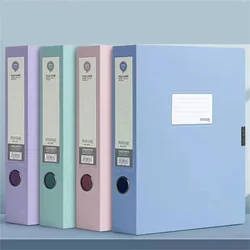 Multifunctional DIY A4 File Organizer Box Dustproof Thickened File Paper Organizer PP Plastic Morandi Color Document Case