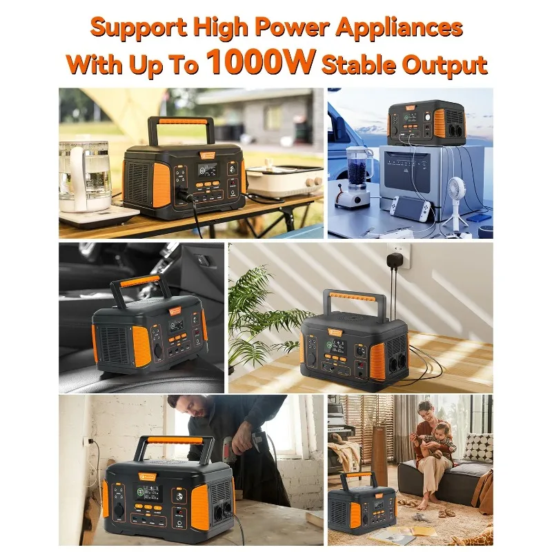 1000W ポータブル発電所 932Wh 太陽光発電機バッテリー ソーラーパネル付き 100W 家庭用キャンプ EV RV 用コンプリートキット
