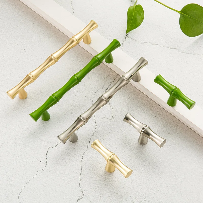 Creative Drawer Furniture Zinc Alloy Small Knob Antique Bamboo Cabinet Door Handle Wardrobe Hardware