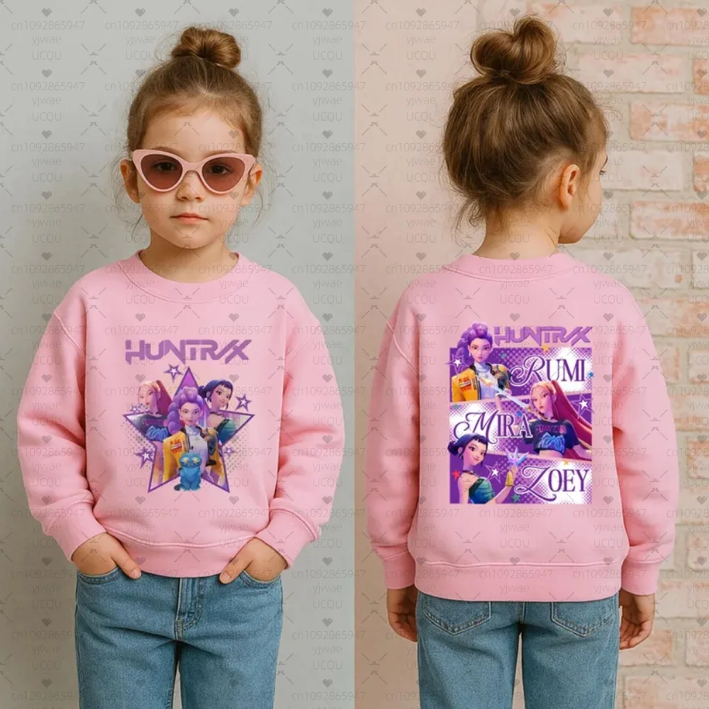 Kostüm Cosplay Huntrix Kpop Dämon Jäger Sweatshirt Rumi Mira Zoey Druck Kinder Pullover Tops Kinder Langarm Sweatshirt