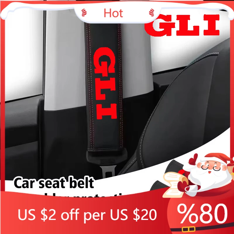 

Новинка 2026, для VW VOLKSWAGEN, высококачественный автомобильный ремень безопасности, защитный наплечник, чехол для Volkswagen GLI Топ с логотипом, кожаный автомотифт