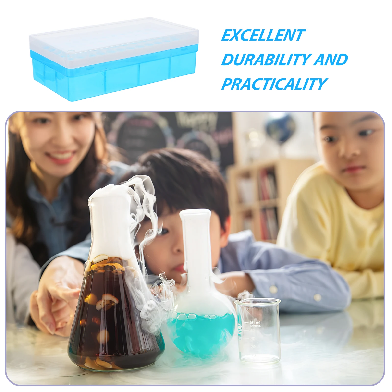 

2 Pcs 1.5ml Tube Box Tubes Rack Plastic Laboratory Test Tube Storage Microtube Teaching Equipment