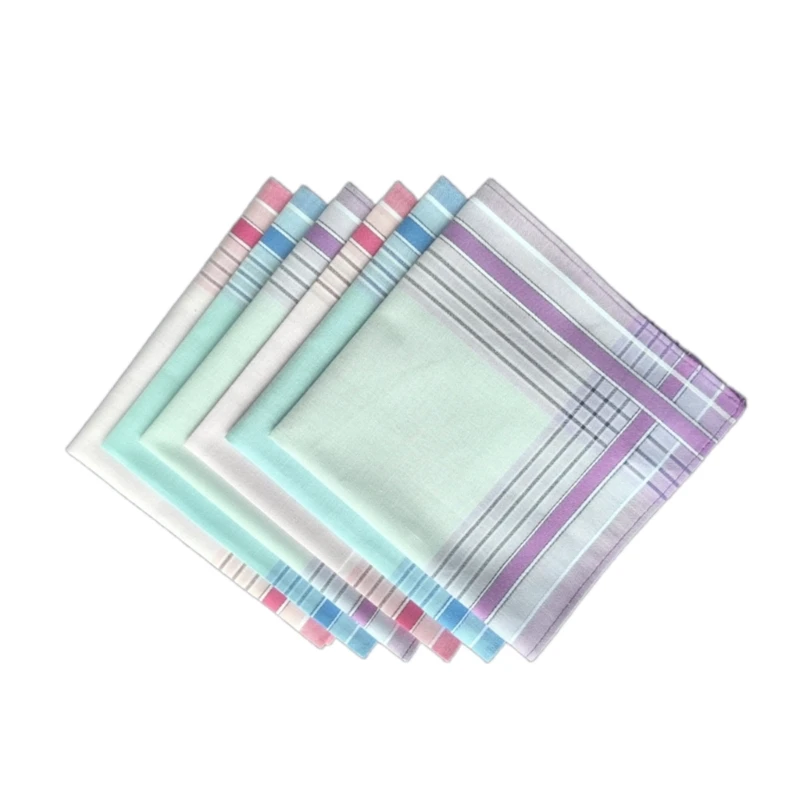 

3pcs/set Hankie Male Handkerchiefs Polyester Striped Pattern Soft Washable Hankies Chest Towel Pocket Handkerchiefs