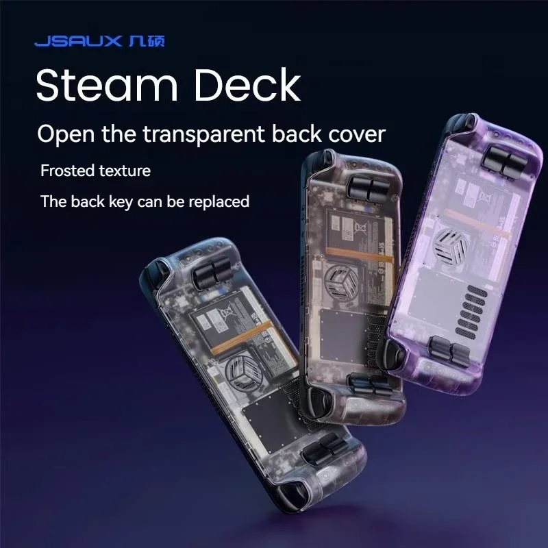 

Jsaux Transparent Game Console For Steam Deck Replacement Case Cooling Back Plate For Steameck Heat-Dissipation Steamdeck Cover