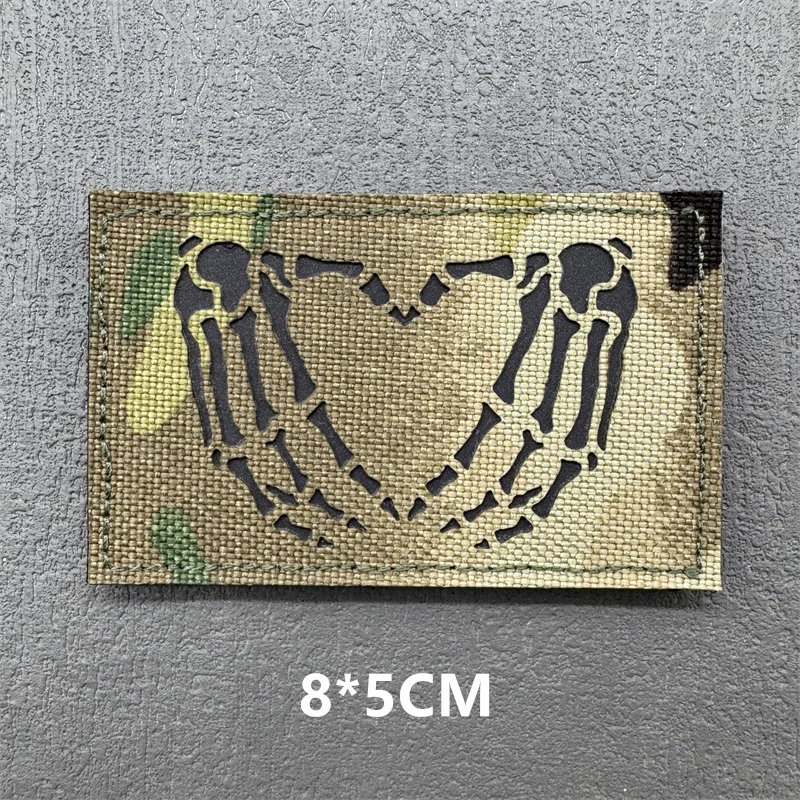 Multicam IR-Patches, Laserschneiden, Moral, taktische Patches auf Rucksack, Weste, Kleidung, Outdoor-Abzeichen, reflektierende Abzeichen mit Klettverschluss