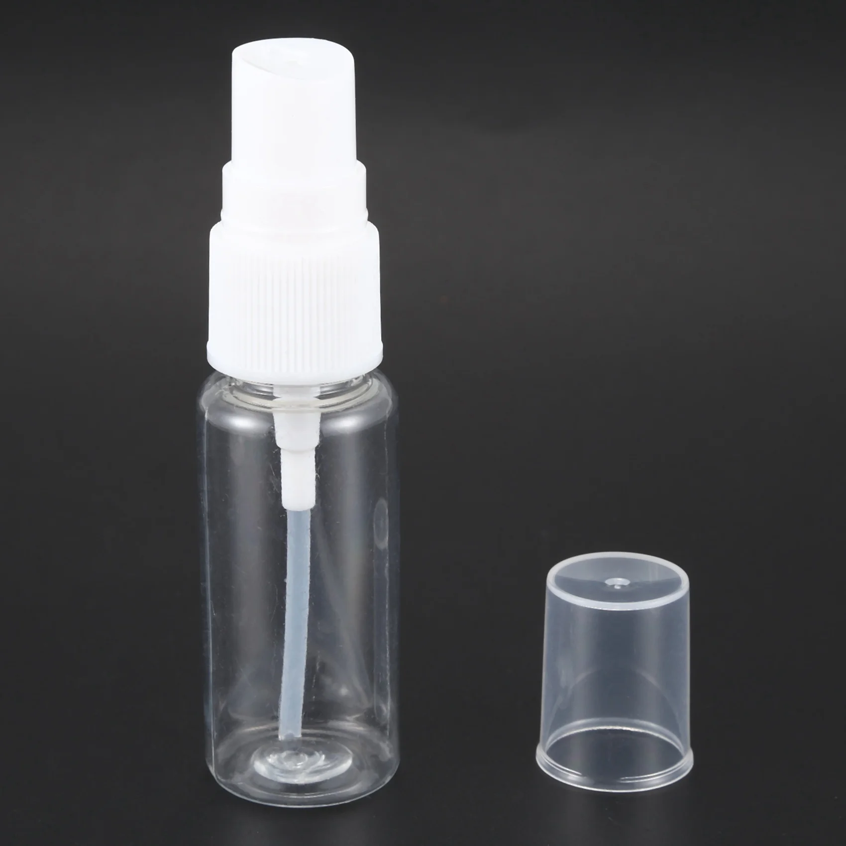 B26B 200X Empty Clear Plastic Fine Mist Spray Bottles With Microfiber Cleaning Cloth, 20Ml Refillable Container