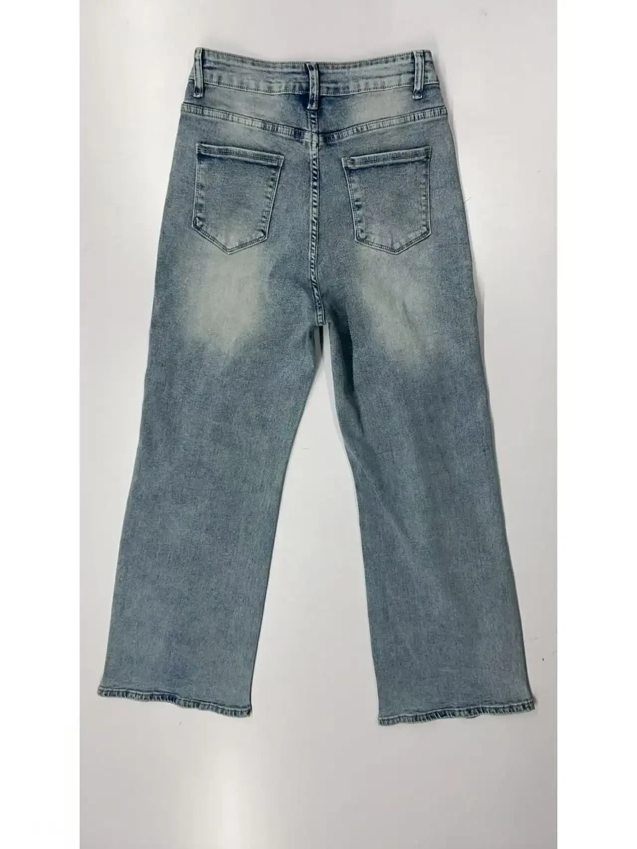 여성용 Y2K 데님 팬츠, 디스트레스드 와이드 레그 스트레치 빈티지 스타일 하이웨이스트 패션 데님 바지, 2025 트렌디