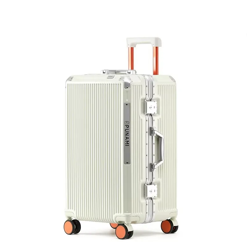 Suitcase Large Capacity Travel Rolling Luggage 20/24/26inch Aluminum Frame Suitcase Women Fashion Trolley Case with Usb Charging