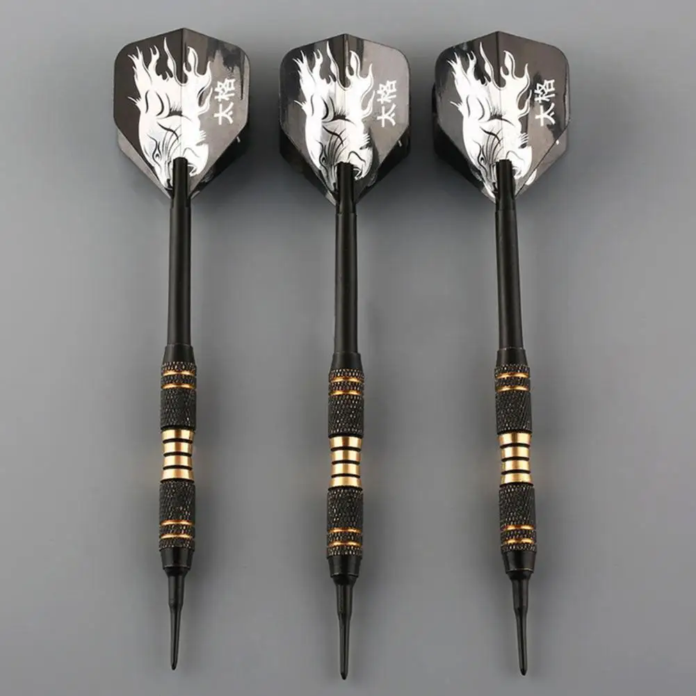 3PCS Professional Black Darts 18g Safty Soft Darts Electronic Soft Tip Dardos For Indoor Dartboard Games