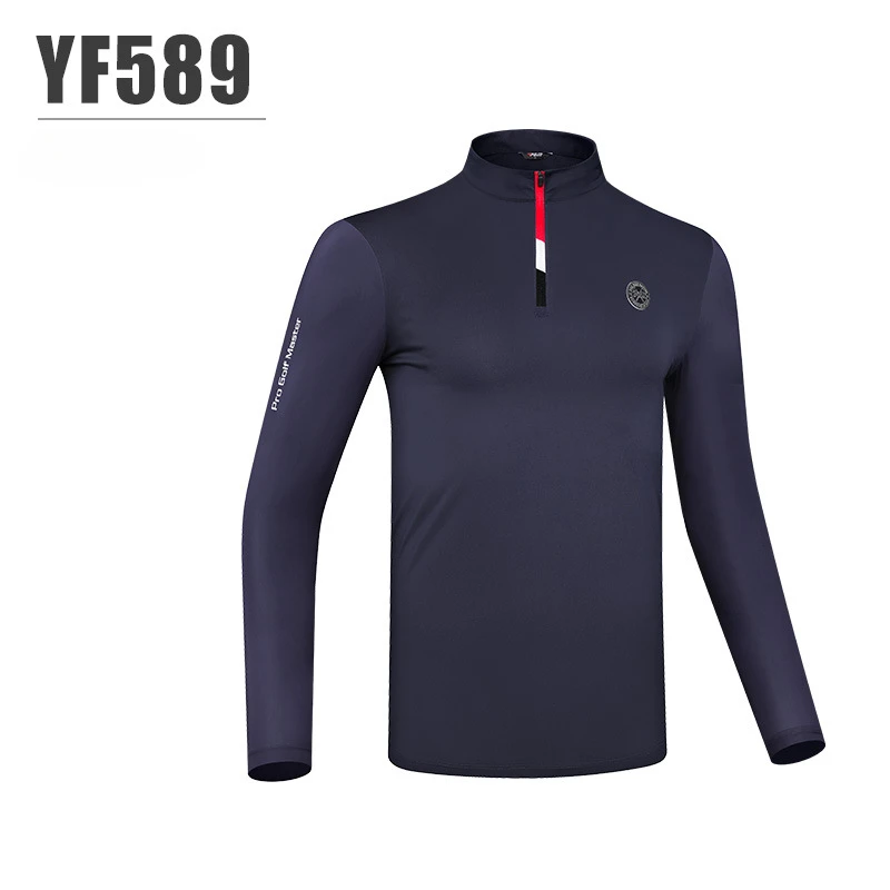 PGM Men\'s Golf Wear Summer Ice Silk Sunscreen Sports Top Men\'s Shirts Casual Long Sleeve T-shirt Golf Sportswear YF589